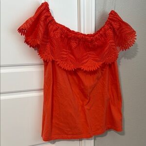 A New Day Orange Off-the-Shoulder Blouse